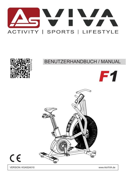 Air Bike Semi-Profi Heimtrainer F1