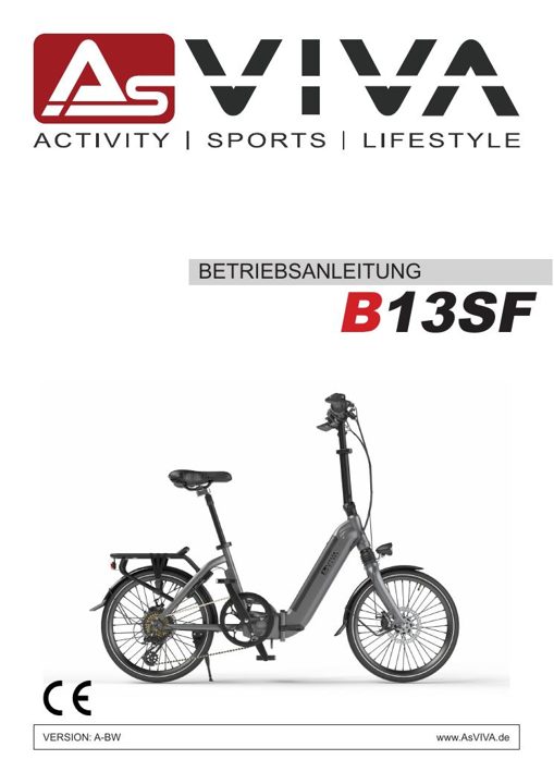 E-Bike pieghevole Stadtfalter B13