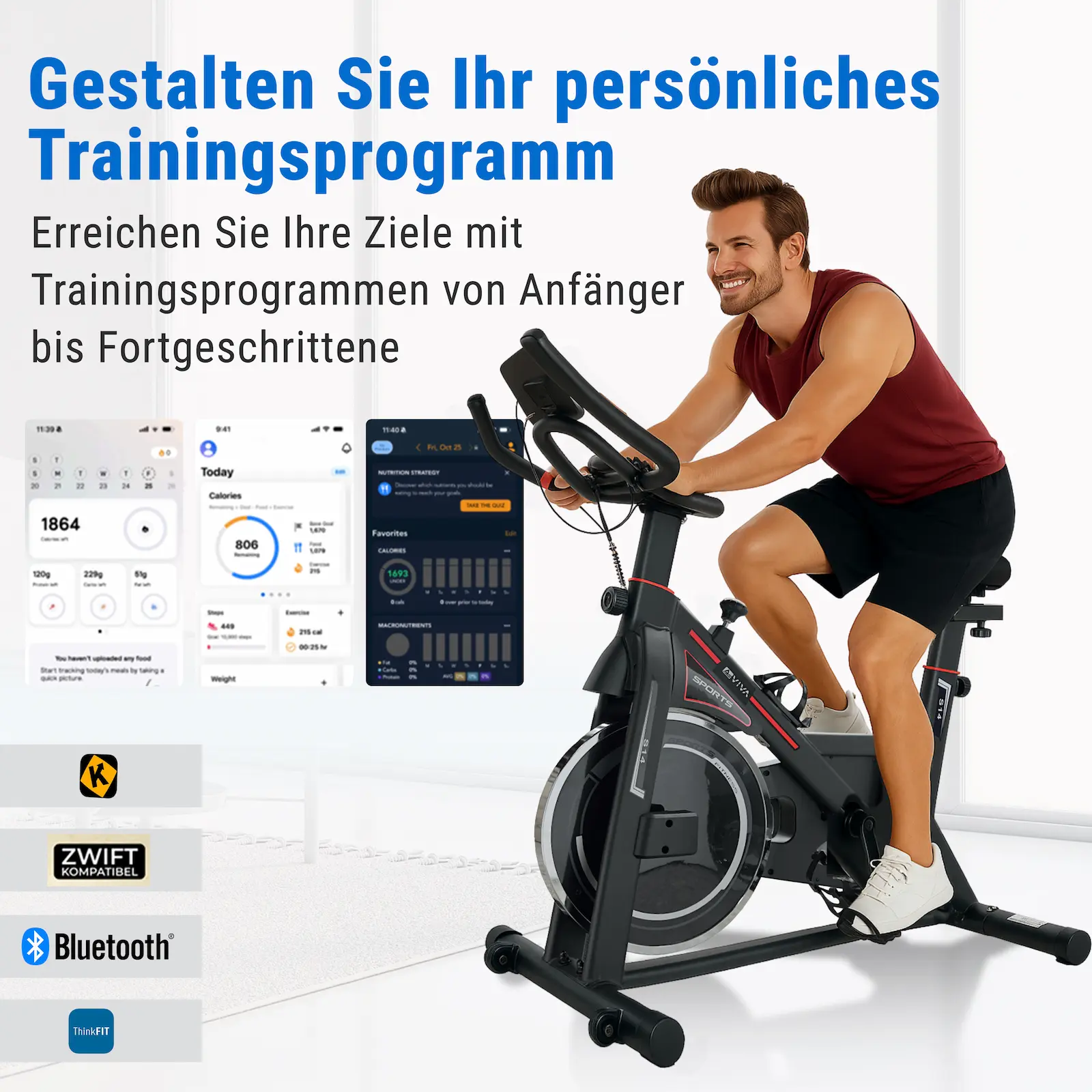 AsVIVA Indoor Cycle Dynamic S14 - NEU - App-Kompatibilität