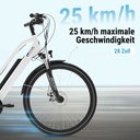 AsVIVA City E-Bike B15 – 28 Zoll – Weiß - Produktansicht