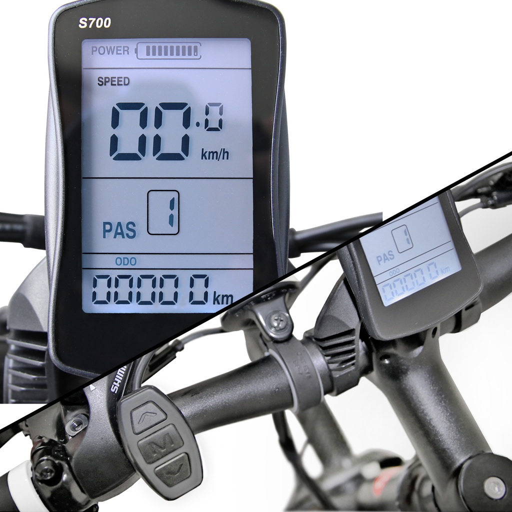 AsVIVA City E-Bike B15 – 28 Zoll – Weiß - Display und Konsole