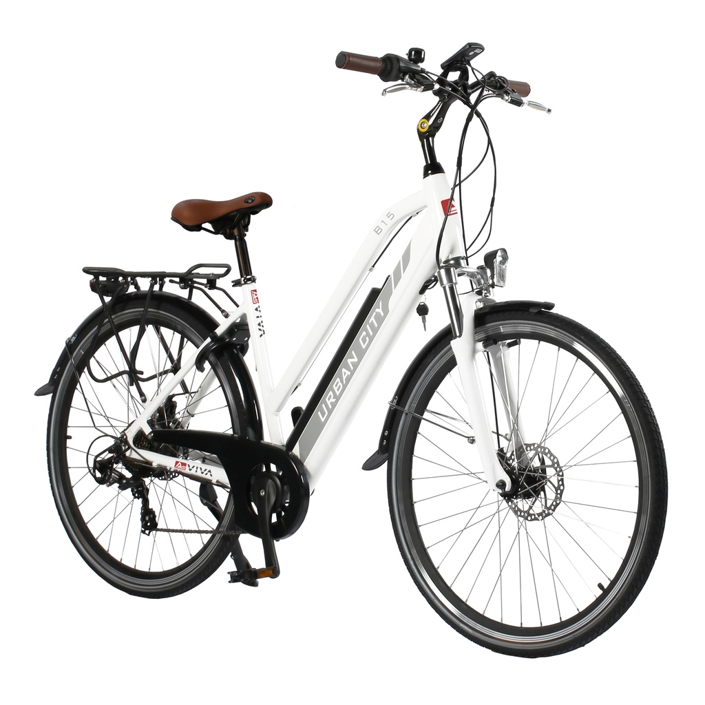 AsVIVA City E-Bike B15 – 28 Zoll – Weiß - Produktansicht