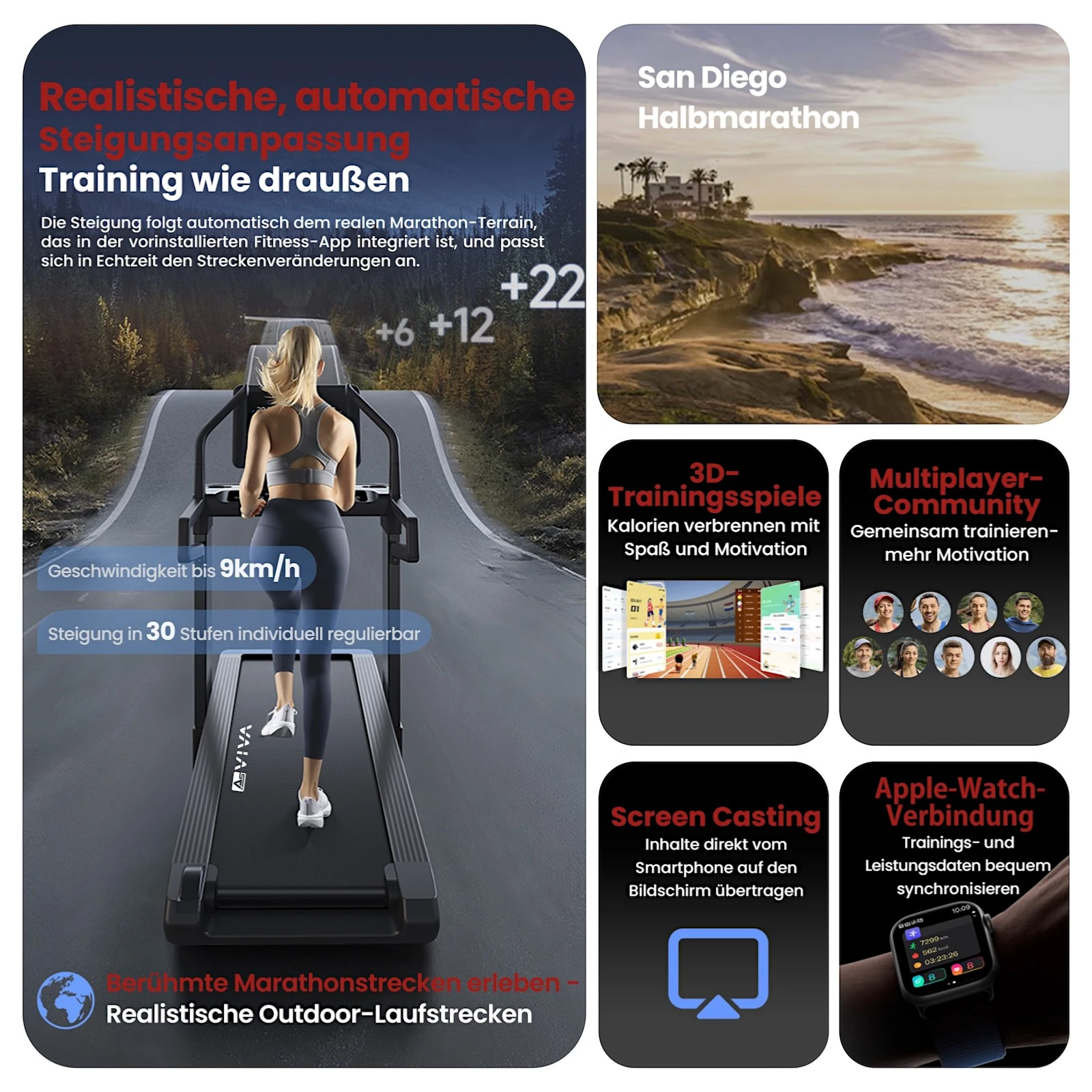 AsVIVA [T30] Laufband T30 Pro Max Climb Marathon - App-Kompatibilität