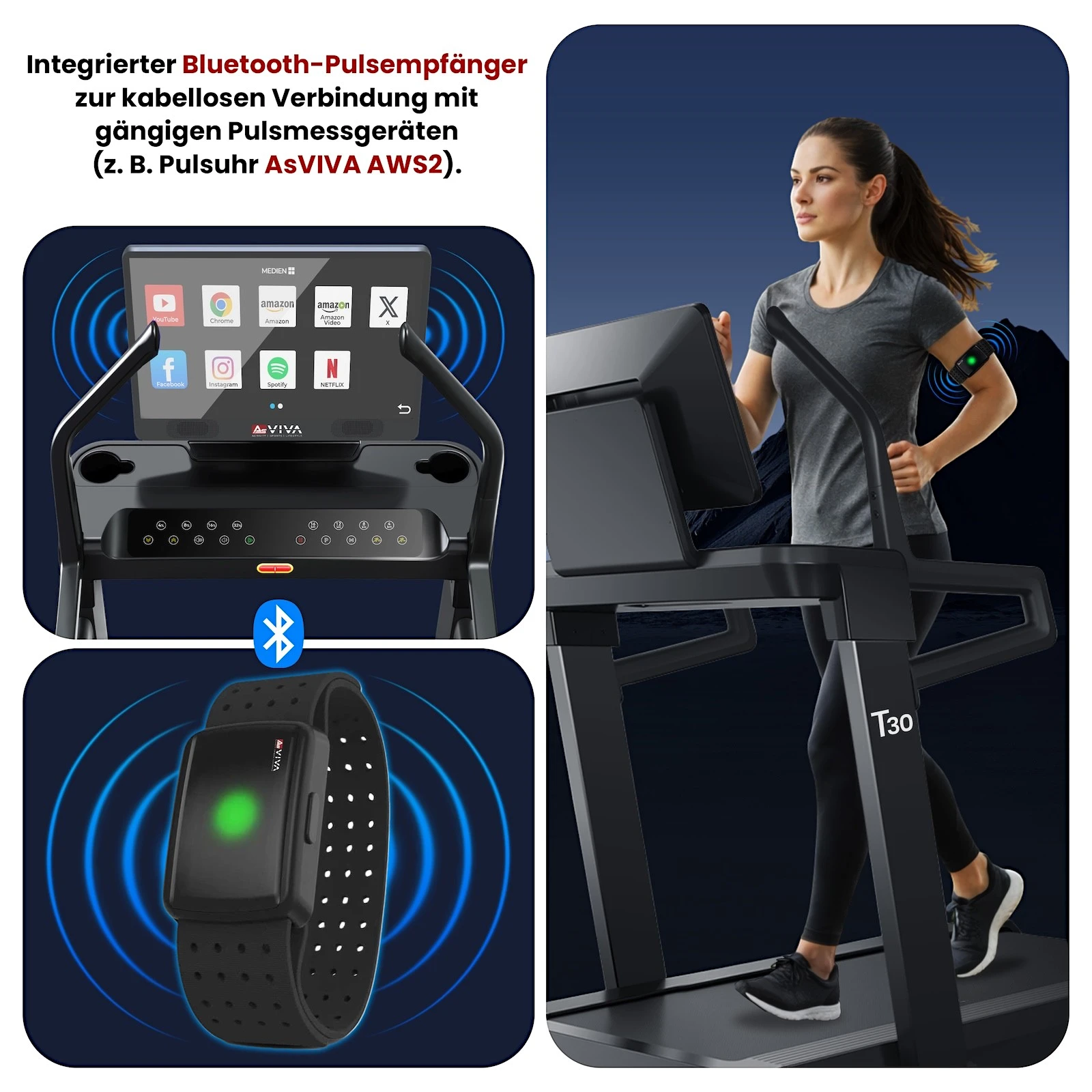 AsVIVA [T30] Laufband T30 Pro Max Climb Marathon - Produktansicht