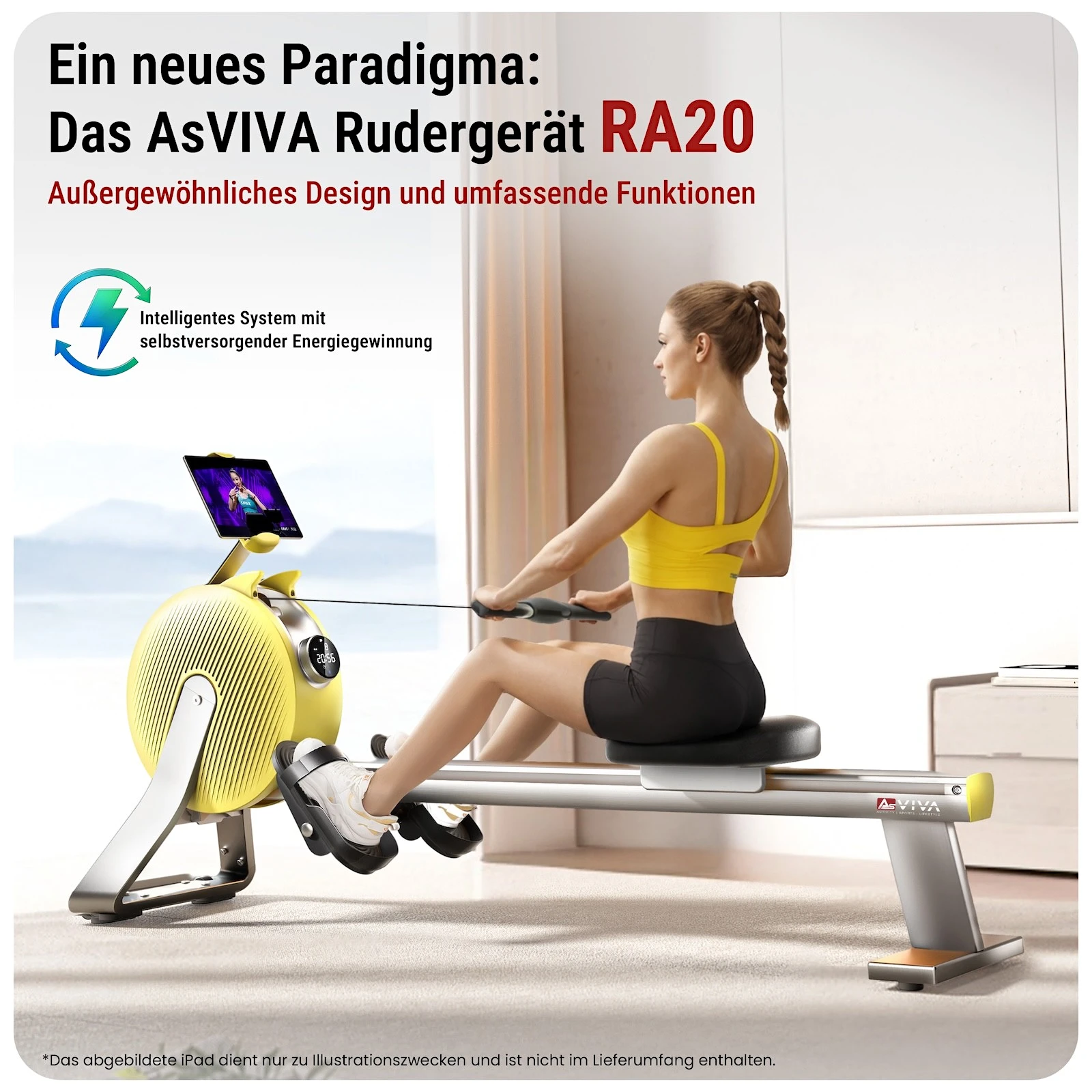 AsVIVA Rudergerät PowerGen RA20 - Produktansicht