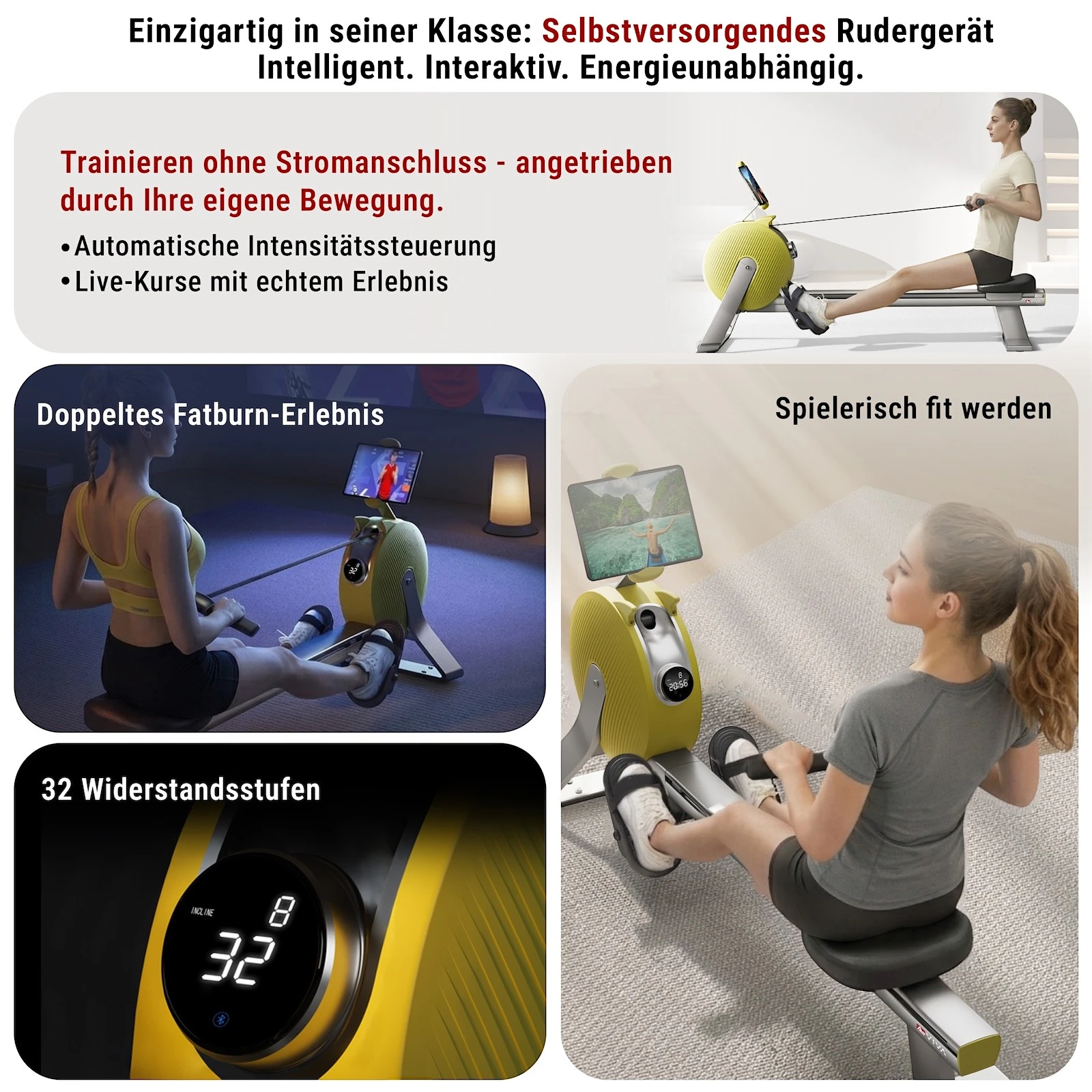 AsVIVA Rudergerät PowerGen RA20 - Produktansicht