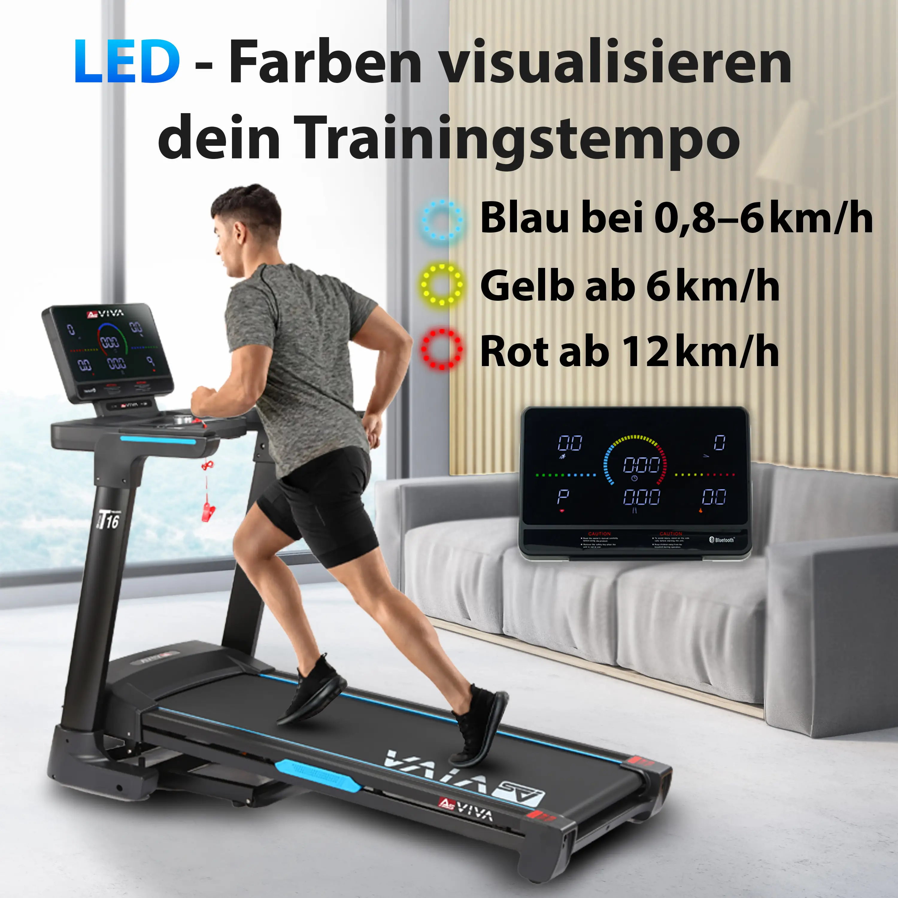 AsVIVA Laufband (UF6480-B) - App-Kompatibilität