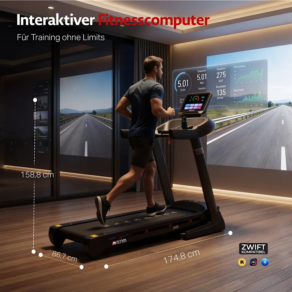 Interaktiver Fitnesscomputer & App-Anbindung