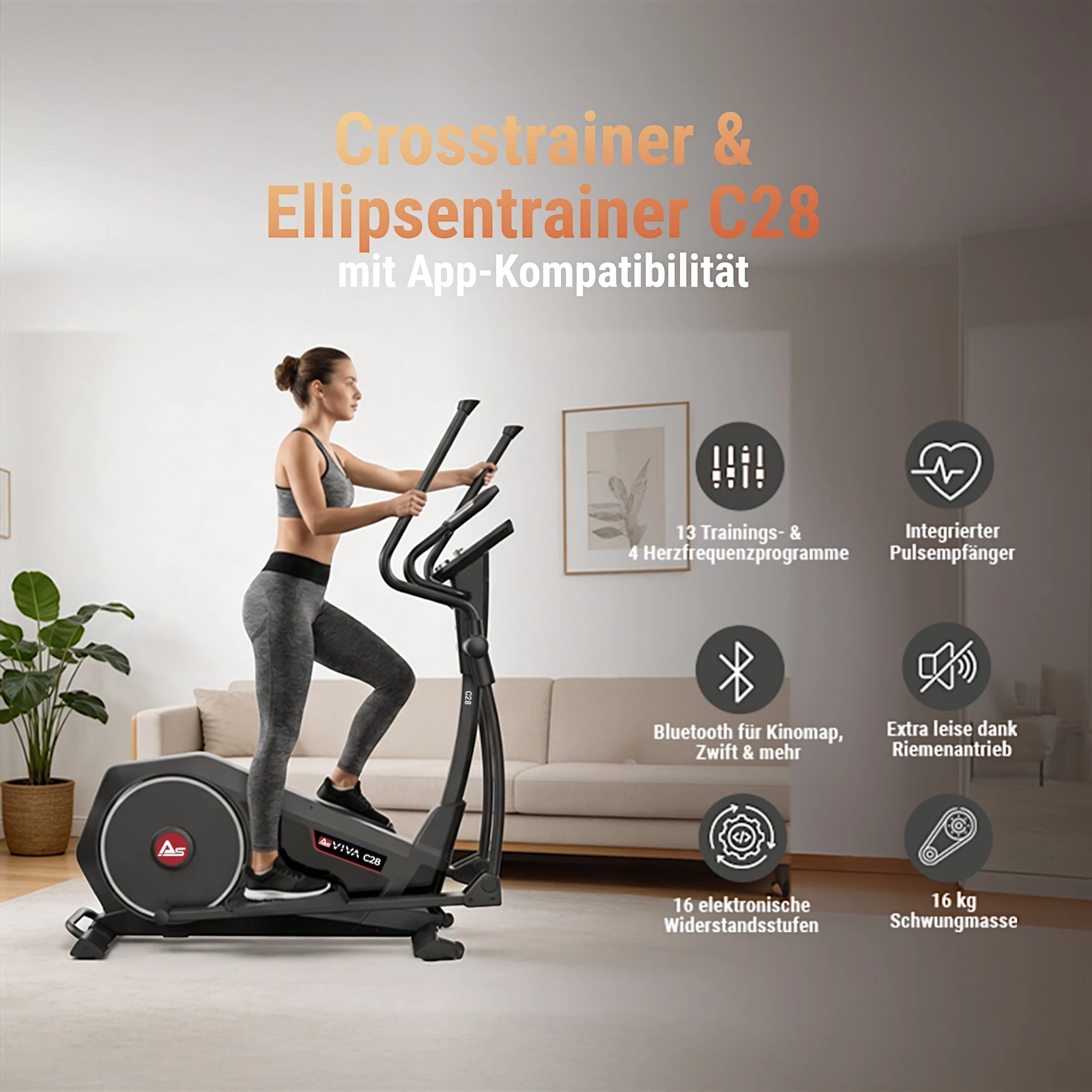 AsVIVA Crosstrainer C28 Runner - Produktansicht