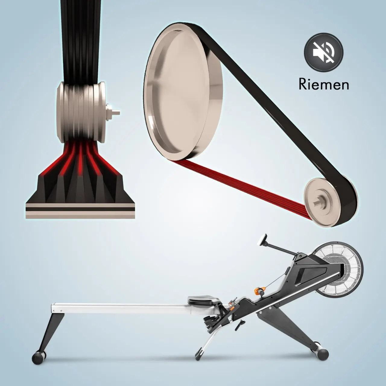 AsVIVA Rudergerät & Ergometer RA10 Pro - Produktansicht