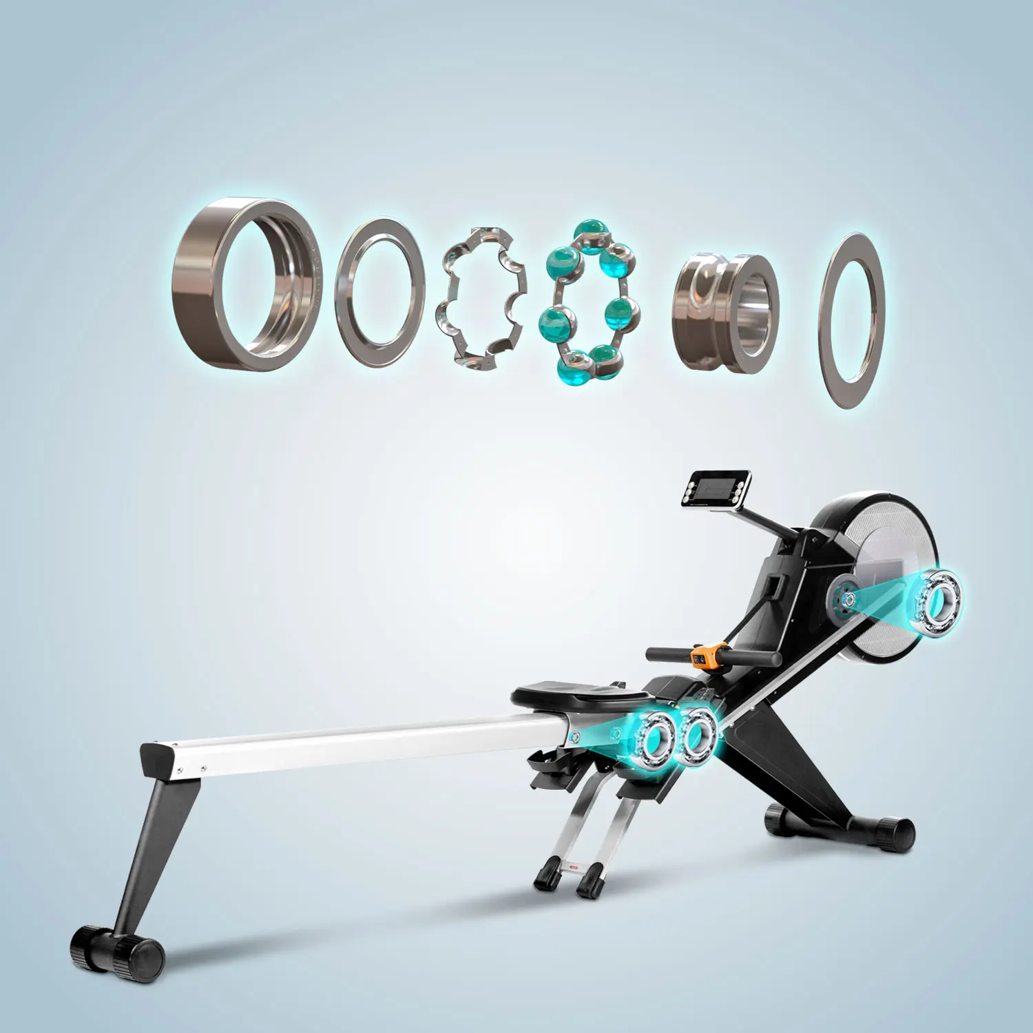 AsVIVA Rudergerät & Ergometer RA10 Pro - Produktansicht
