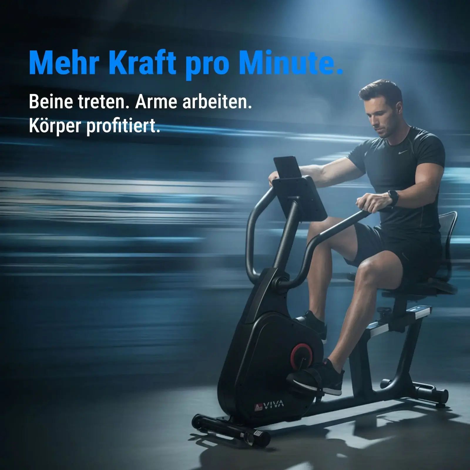 AsVIVA Liegeergometer (YK-B1902R) - Trainingsansicht