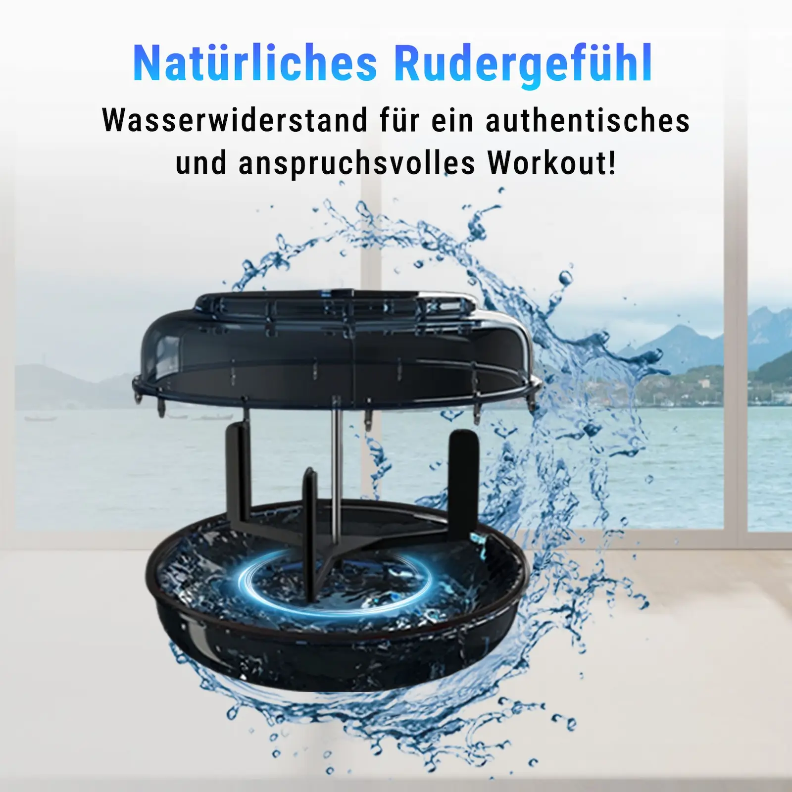 AsVIVA Wasser-Rudergerät RA18 Pro - Produktansicht