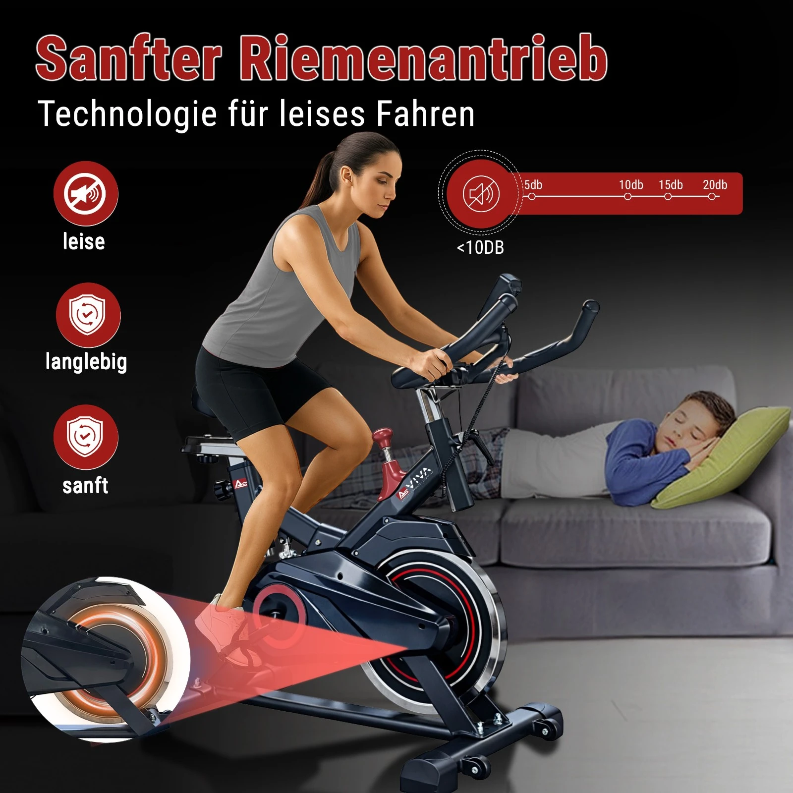 AsVIVA | INDOOR CYCLE Cardio XI Sport bicycle S11 - Produktansicht