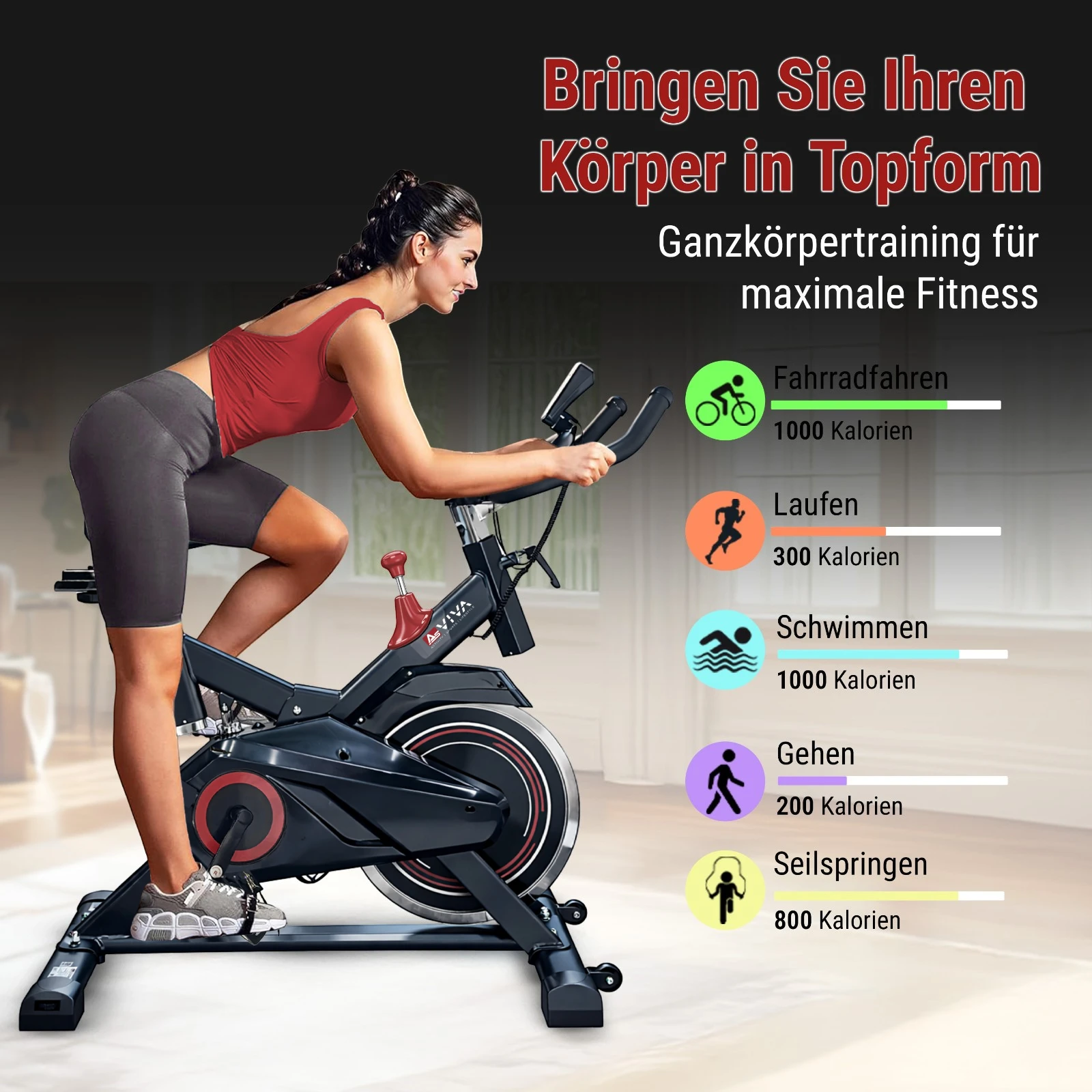AsVIVA | INDOOR CYCLE Cardio XI Sport bicycle S11 - Produktansicht
