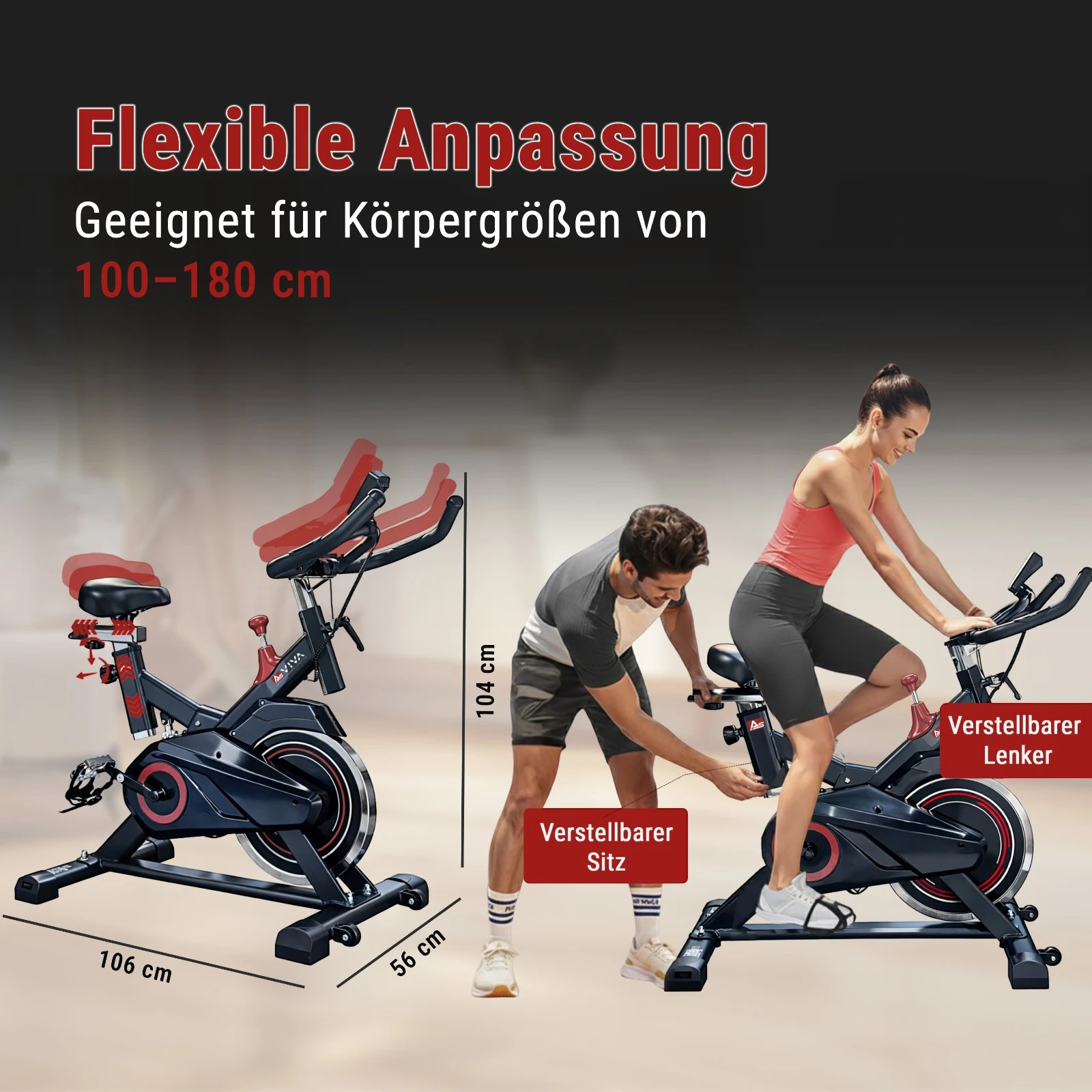 AsVIVA | INDOOR CYCLE Cardio XI Sport bicycle S11 - Produktansicht