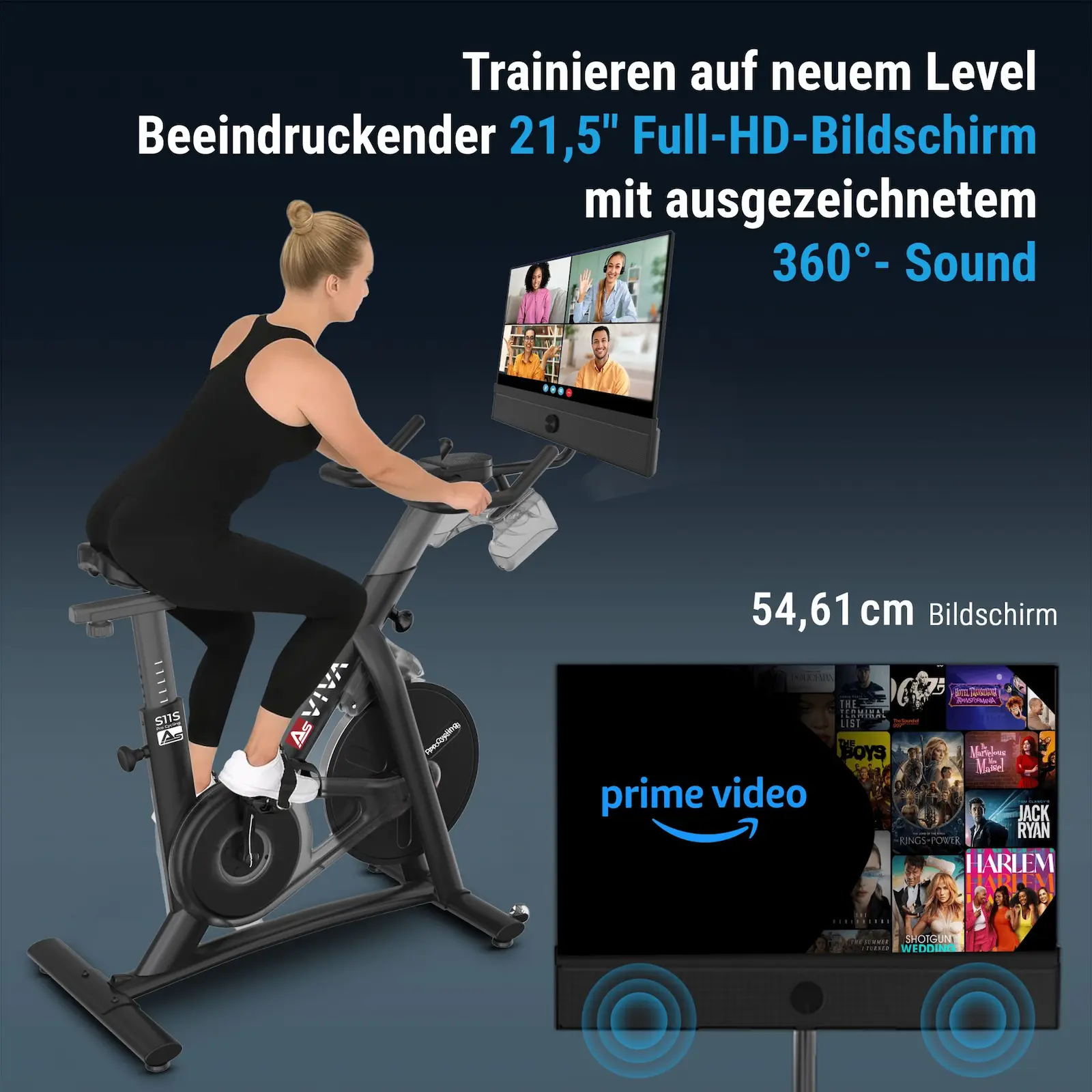 AsVIVA | INDOOR CYCLE Cardio XI Sport bicycle S11 - Display und Konsole