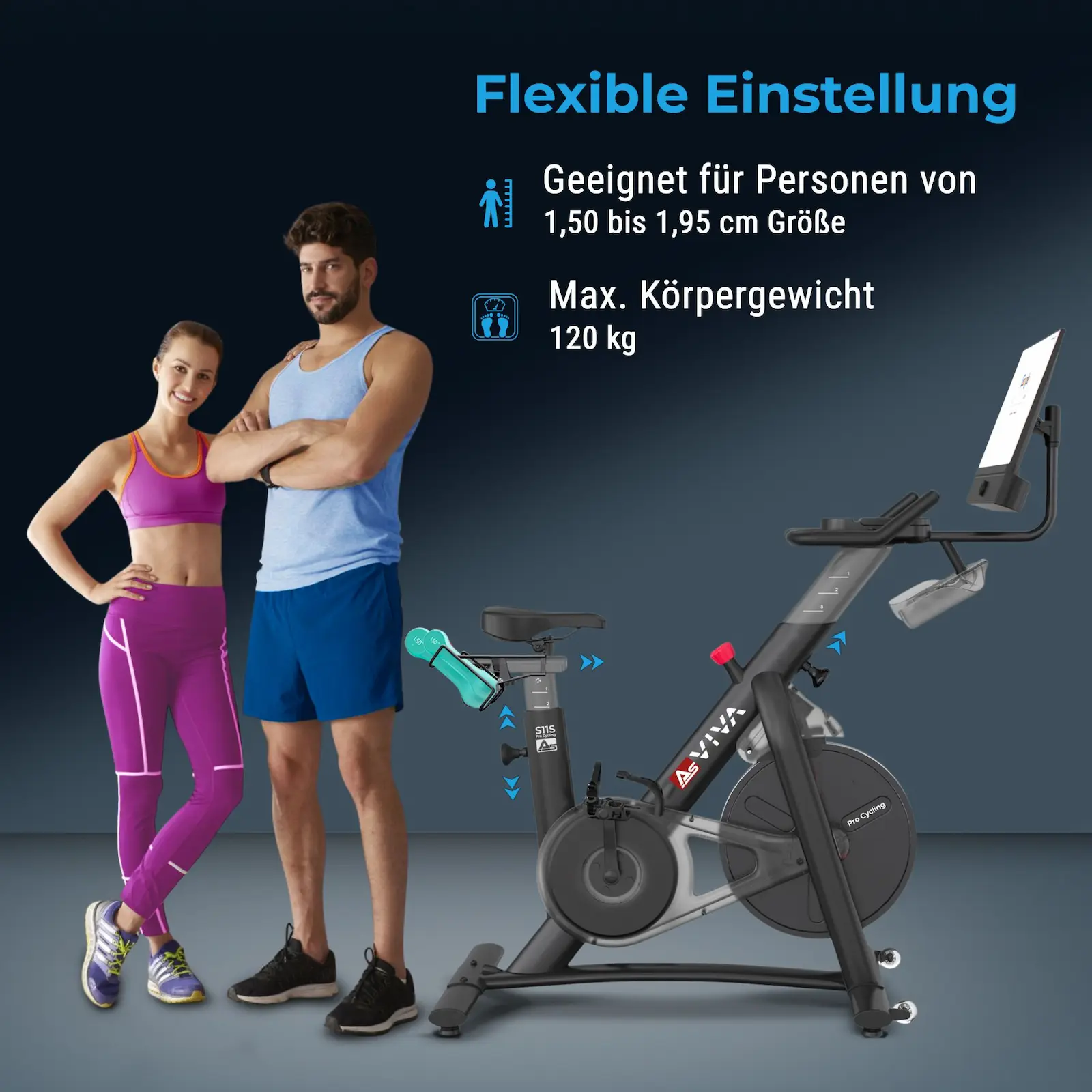 AsVIVA | INDOOR CYCLE Cardio XI Sport bicycle S11 - Produktansicht