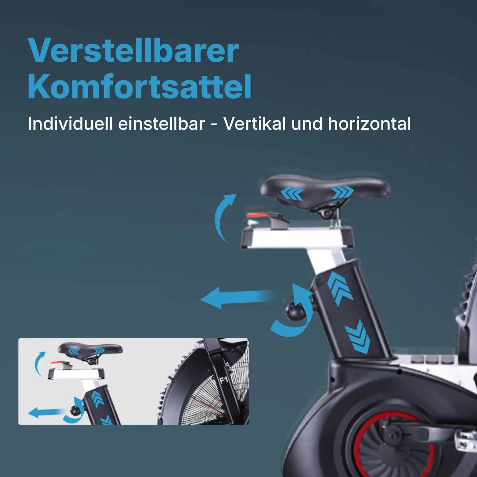 AsVIVA Air Bike Semi-Profi Heimtrainer F1 - Produktansicht