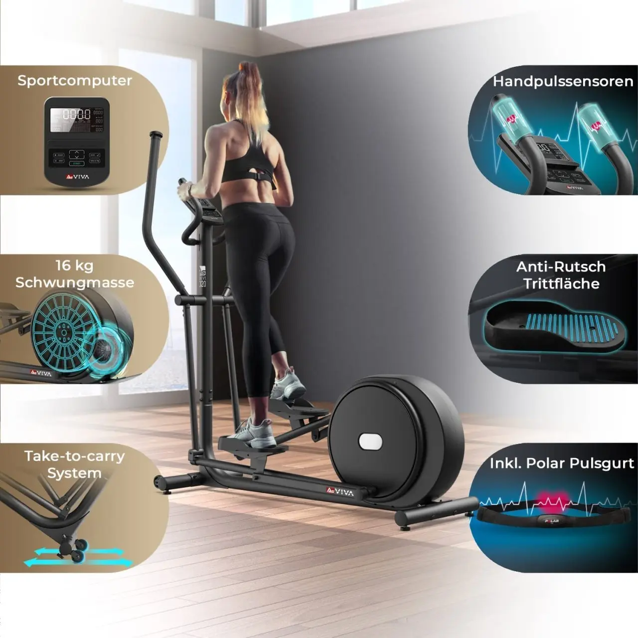 AsVIVA Crosstrainer C29 Step - Produktansicht