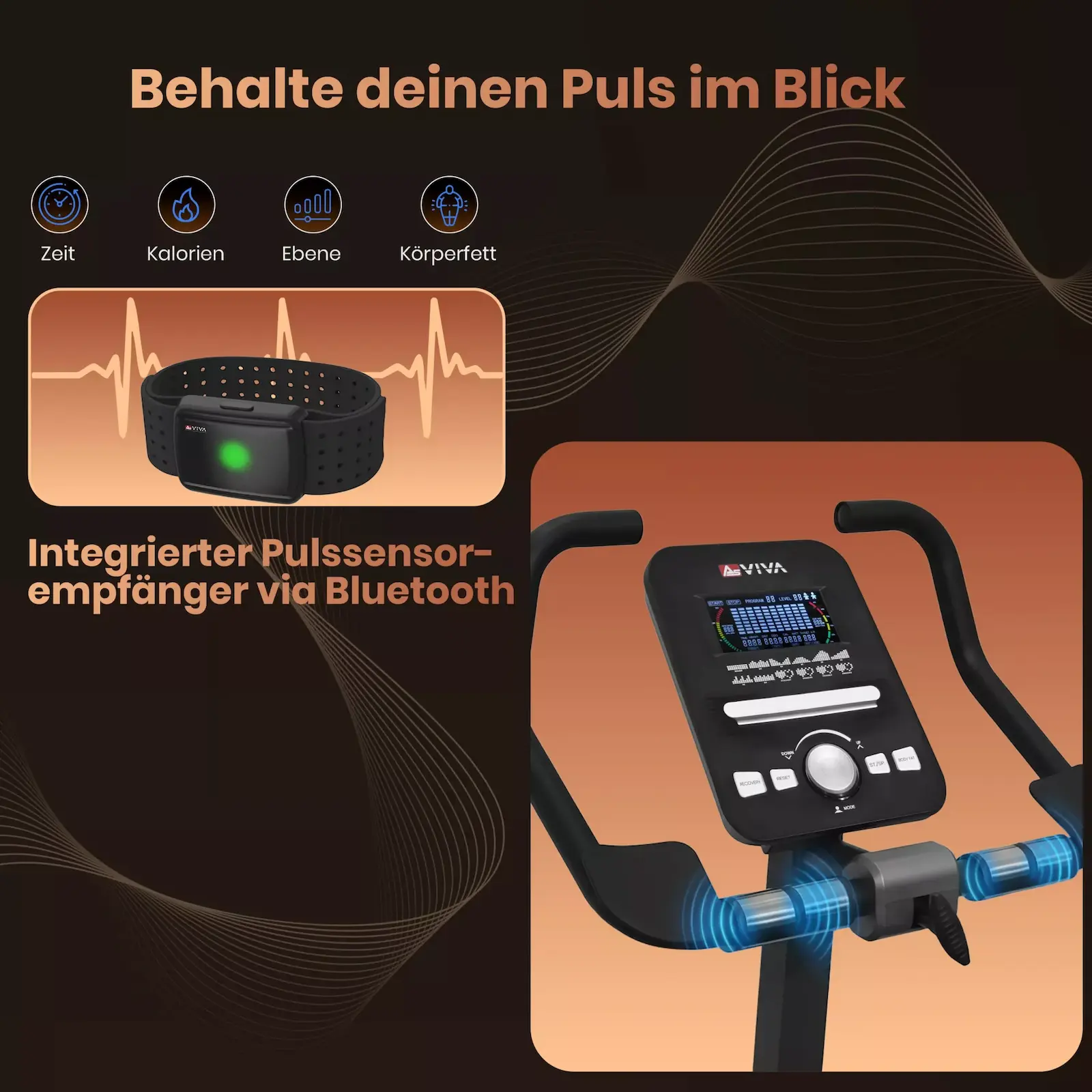 AsVIVA Ergometer Smart Fit H22 grau - Produktansicht