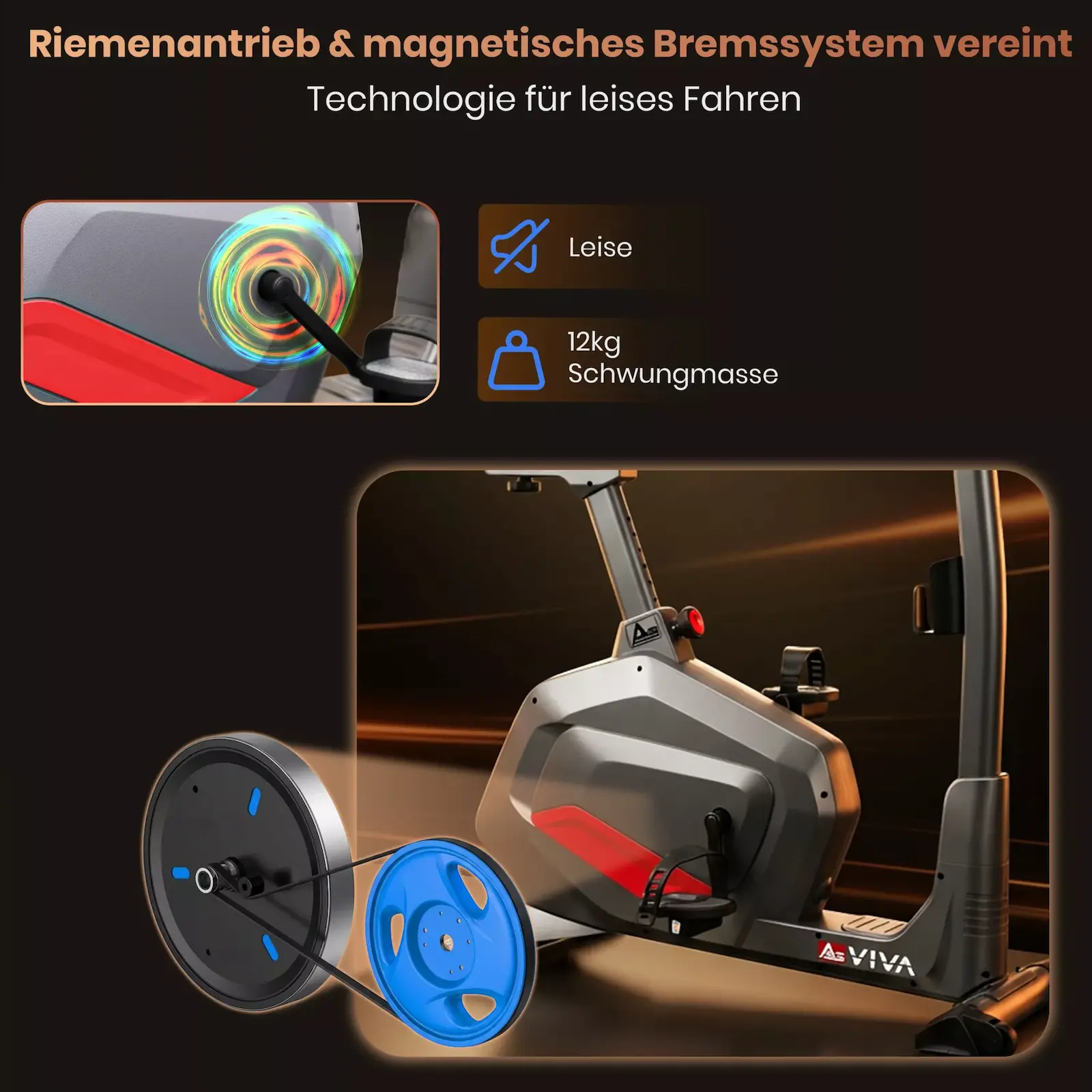 AsVIVA Ergometer Smart Fit H22 grau - Produktansicht