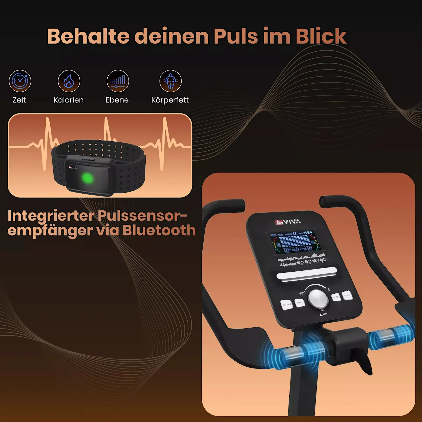 AsVIVA Ergometer Smart Fit H22 grau - Produktansicht