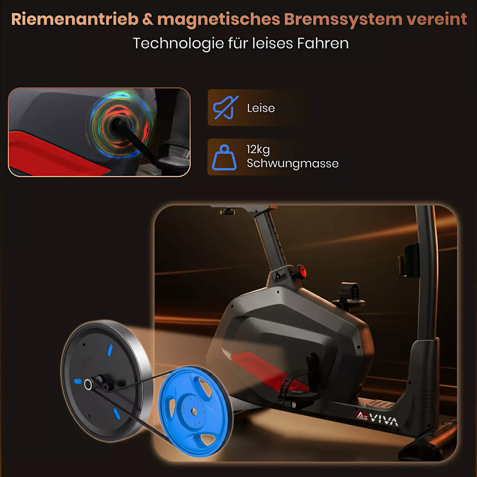 AsVIVA Ergometer Smart Fit H22 grau - Produktansicht