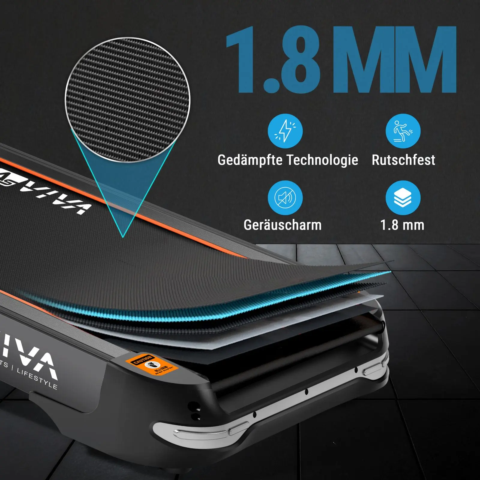 AsVIVA Laufband (GTS9#21,5") - Produktansicht