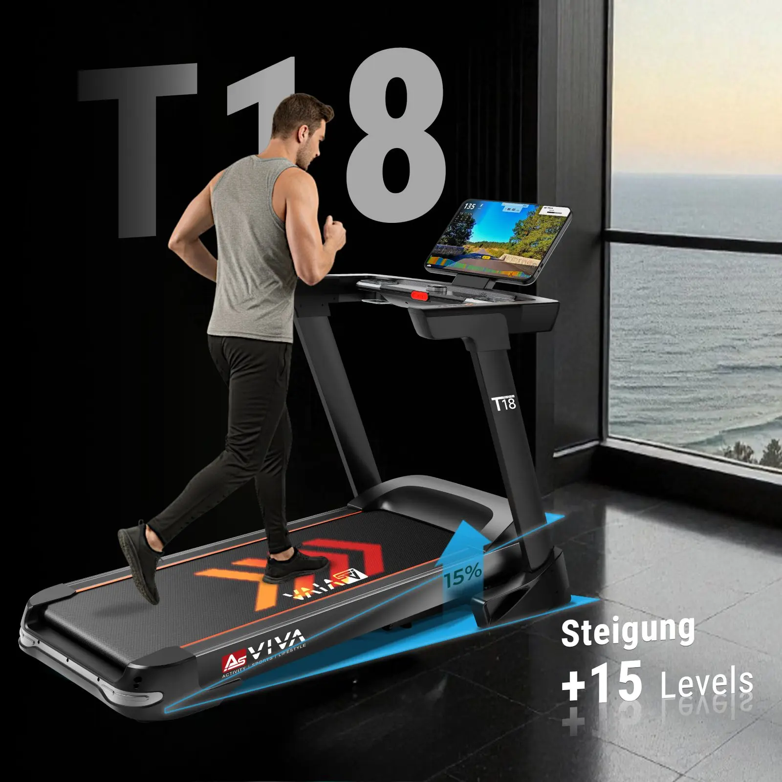 AsVIVA Laufband (GTS9#21,5") - Produktansicht