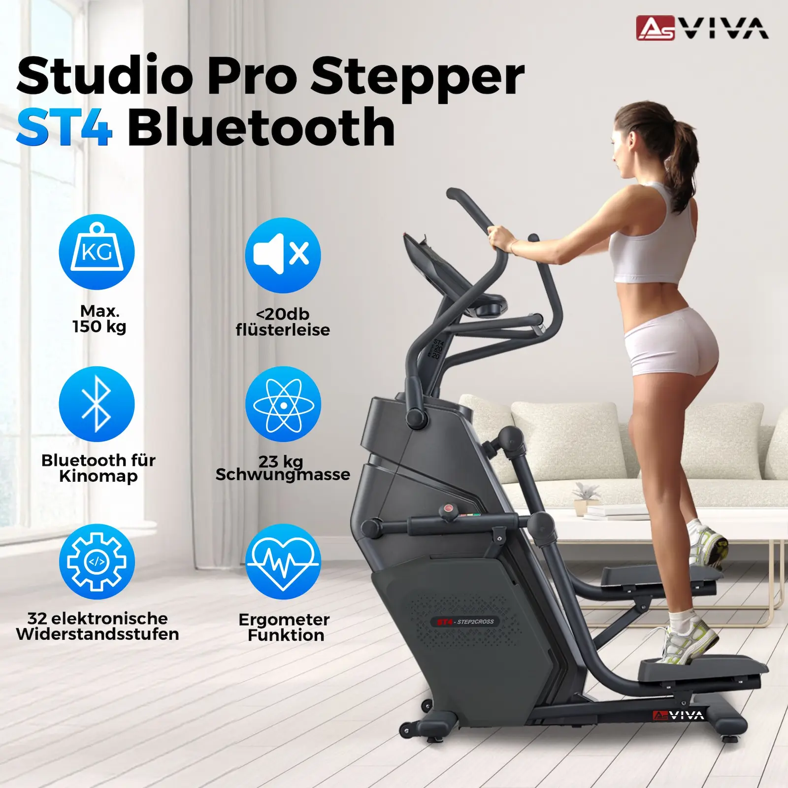 AsVIVA | STEPPER ERGOMETER Cardio ST4 - Produktansicht