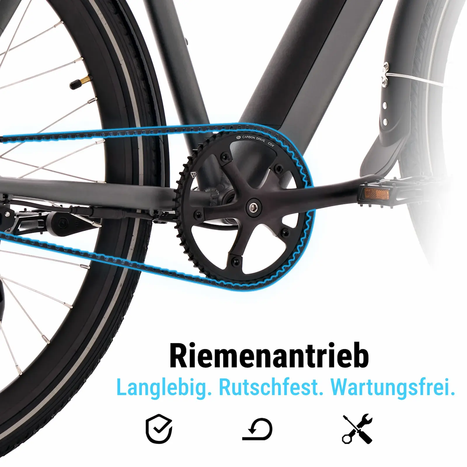 AsVIVA E-Bike BC1B – 28" Urban Citybike - Produktansicht