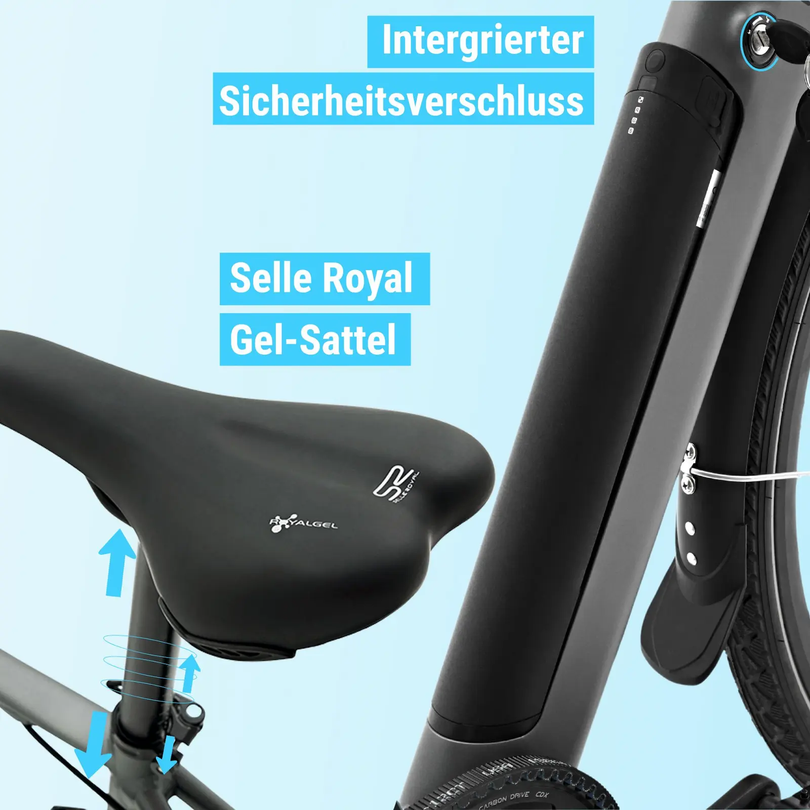AsVIVA E-Bike BC1B – 28" Urban Citybike - Produktansicht