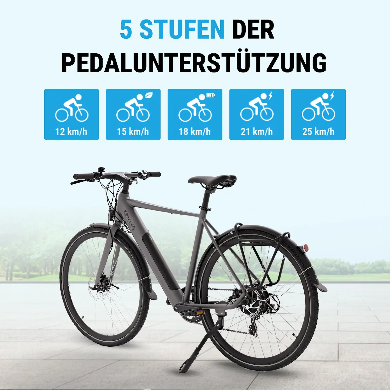 AsVIVA E-Bike BC1B – 28" Urban Citybike - Produktansicht
