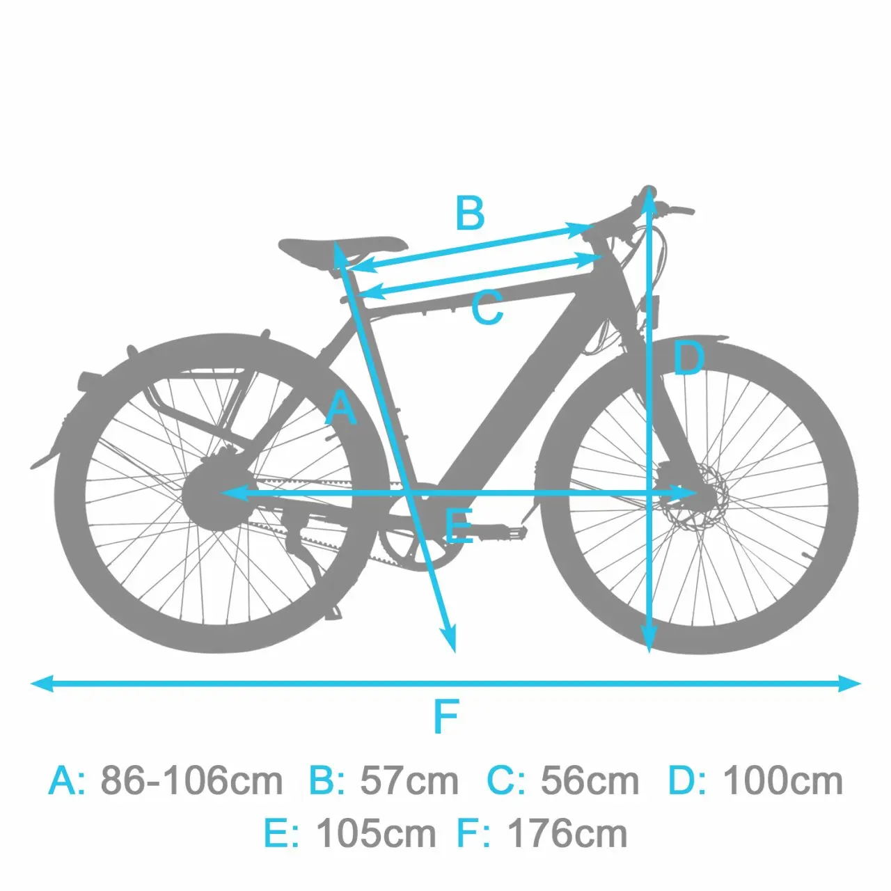 AsVIVA E-Bike BC1B – 28" Urban Citybike - Produktansicht