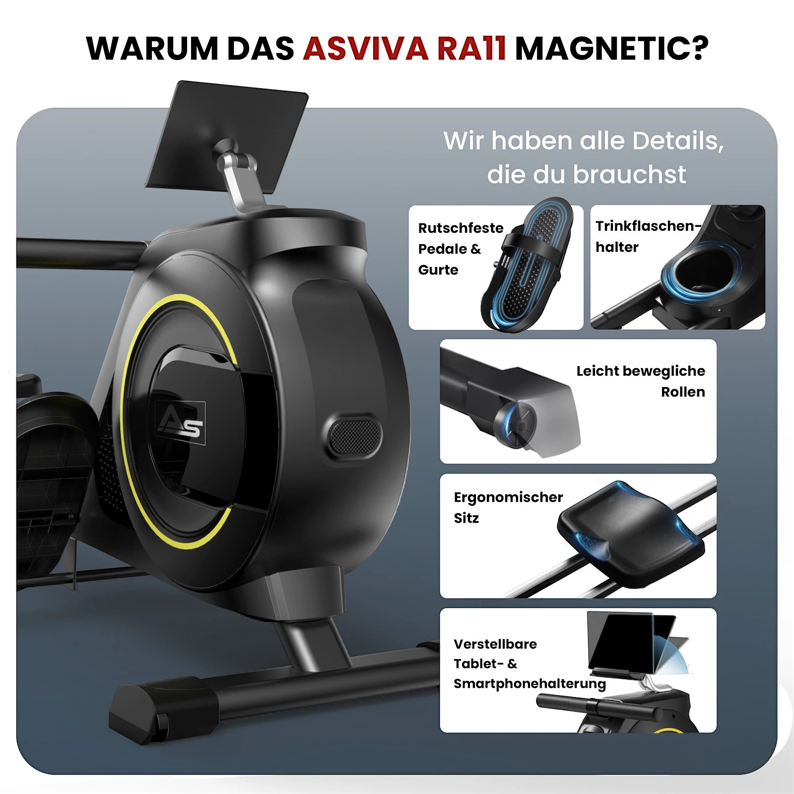 AsVIVA Rudergerät (V1) - Produktansicht