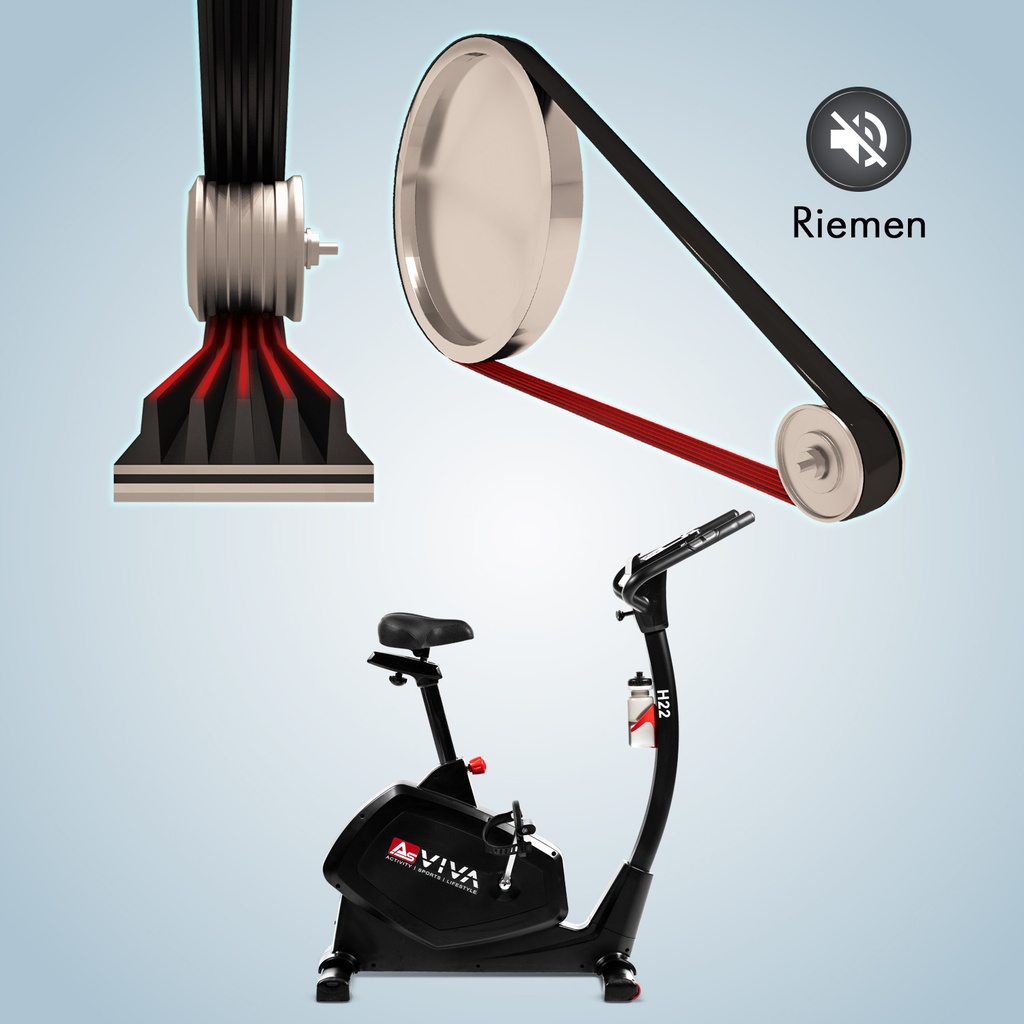 AsVIVA Ergometer Smart Fit H22 grau - Produktansicht