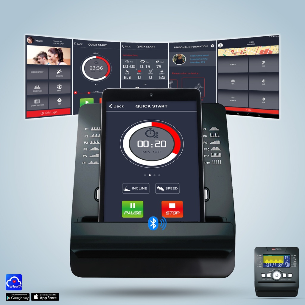 AsVIVA Ergometer Smart Fit H22 grau - Produktansicht