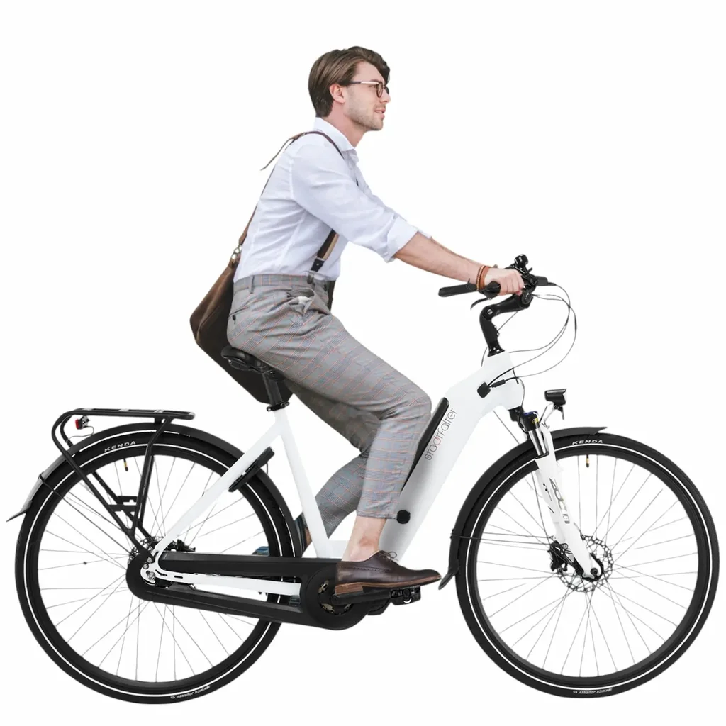 City E-Bike Stadtfalter B14 – Grigio/Bianco